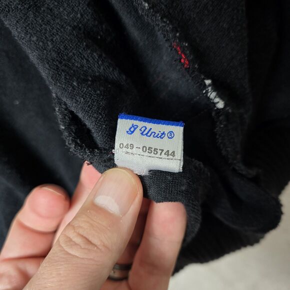 Vintage G-Unit Track Jacket Mens XL Black Red Full Zip Embroidered 50 Cent Y2K - Picture 6 of 12